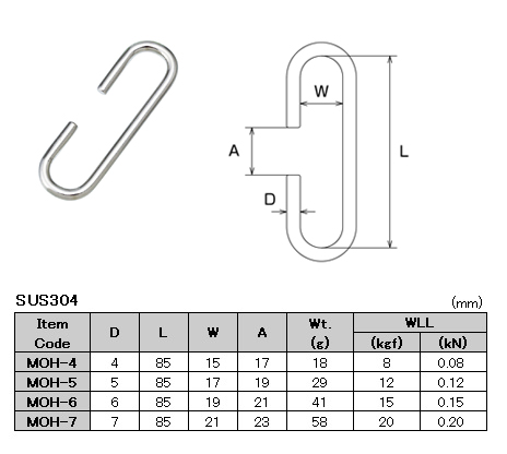S Hook Asymmetric Shape in A4 Stainless Steel - Westfield Fasteners Ltd